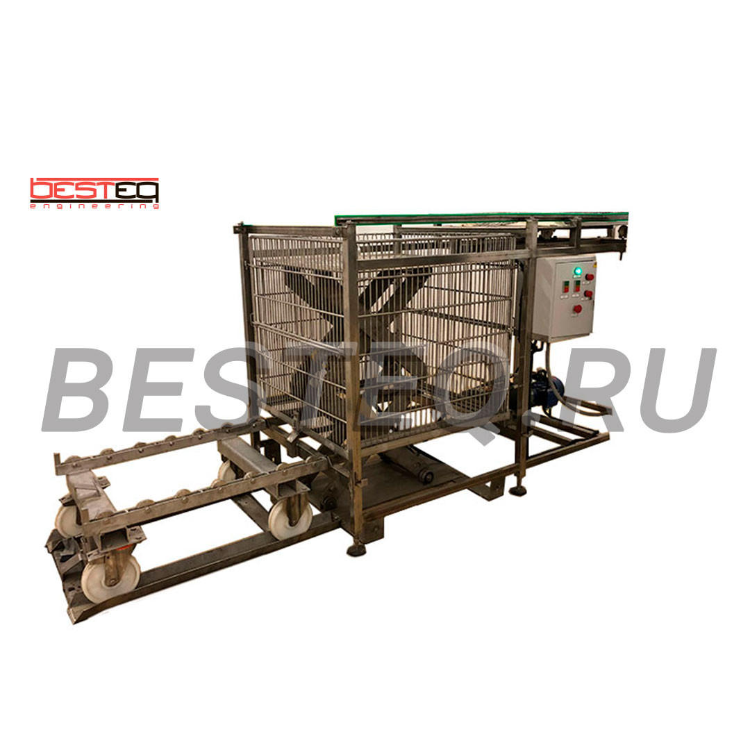 Semiautomatic autoclave basket unloader  BESTEQ-LUAB-1200