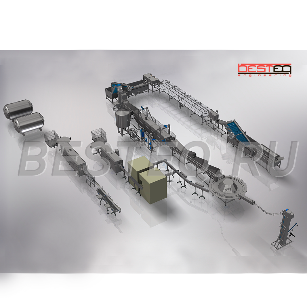 Canned fish processing lines